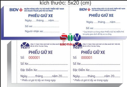 Dịch vụ in vé gửi xe giá cực rẻ