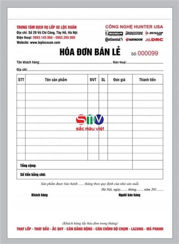 In hóa đơn bán lẻ theo yêu cầu