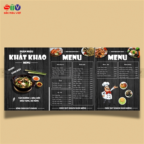 Menu quán nhậu nên in kiểu nào? Lưu ý gì khi in? 