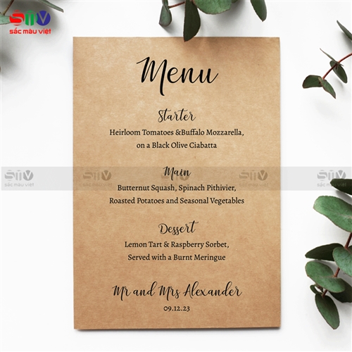 Ưu nhược điểm chi tiết khi in menu giấy kraft